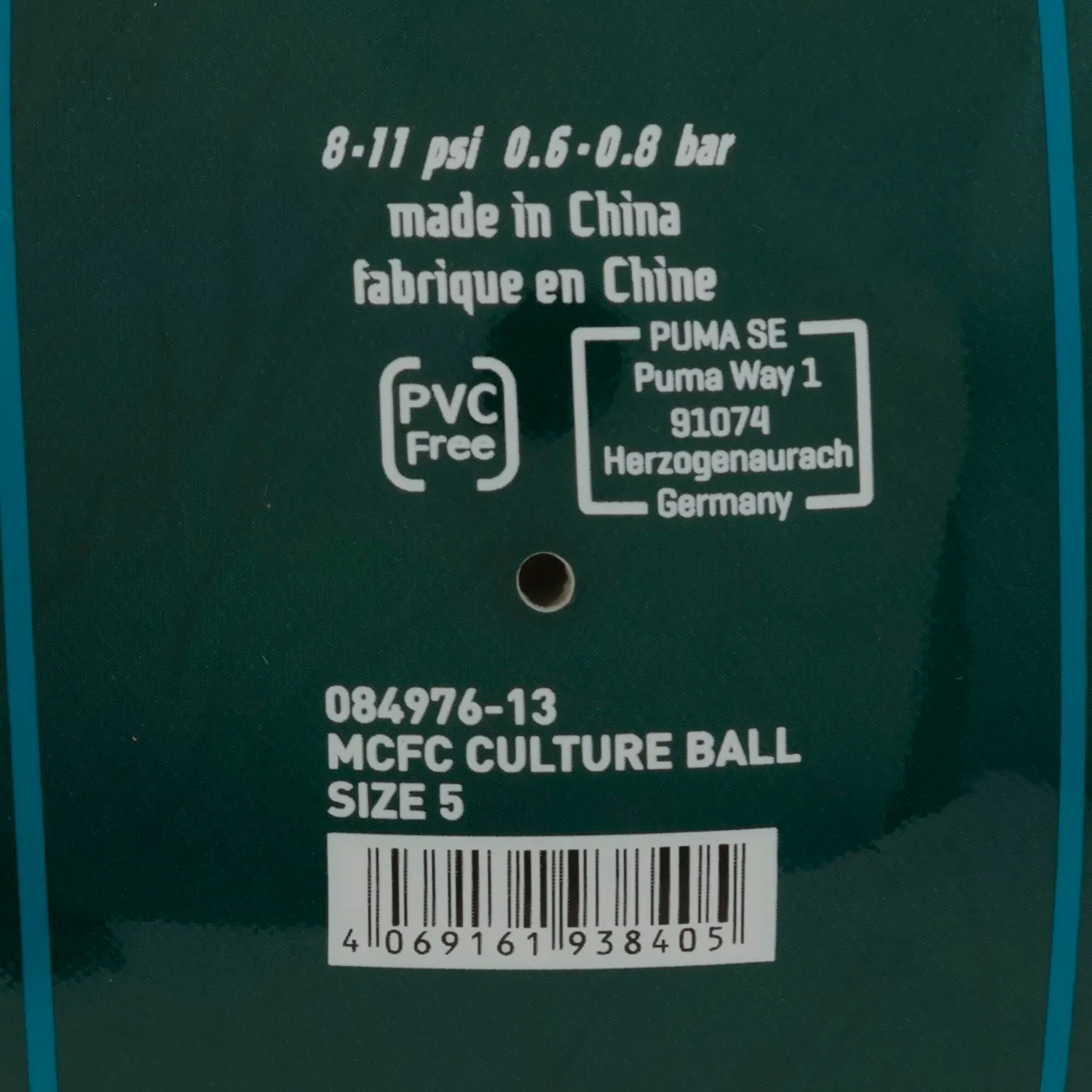 Puma MCFC Culture Ball pallone calcio tifosi City