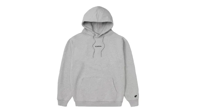 Karhu Logo Hoodie felpa cappuccio grigia cotone 400 g