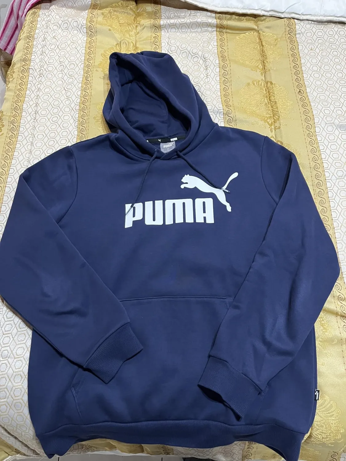 Puma Essentials felpa uomo con cappuccio cotone grigia