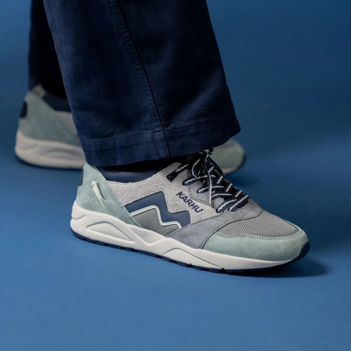 Karhu Aria 95 sneakers aqua gray indigo mesh lifestyle