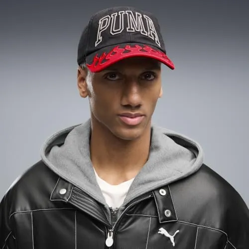 PUMA Flame BB cappellino baseball rosso nero taglia unica