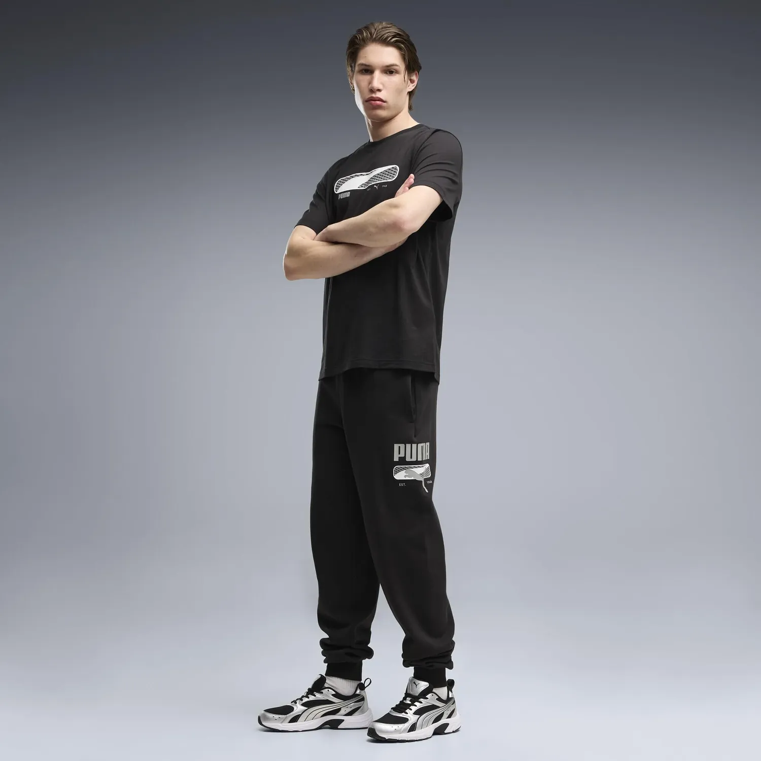 PUMA Logo Play Sweatpants pantaloni tuta XS felpa logo