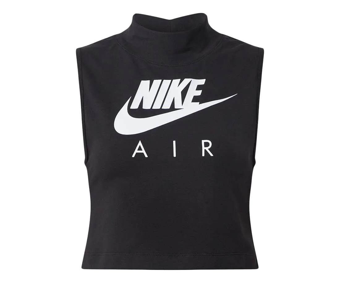 Nike NSW Air Tank Mock T-shirt donna XS bianco nero