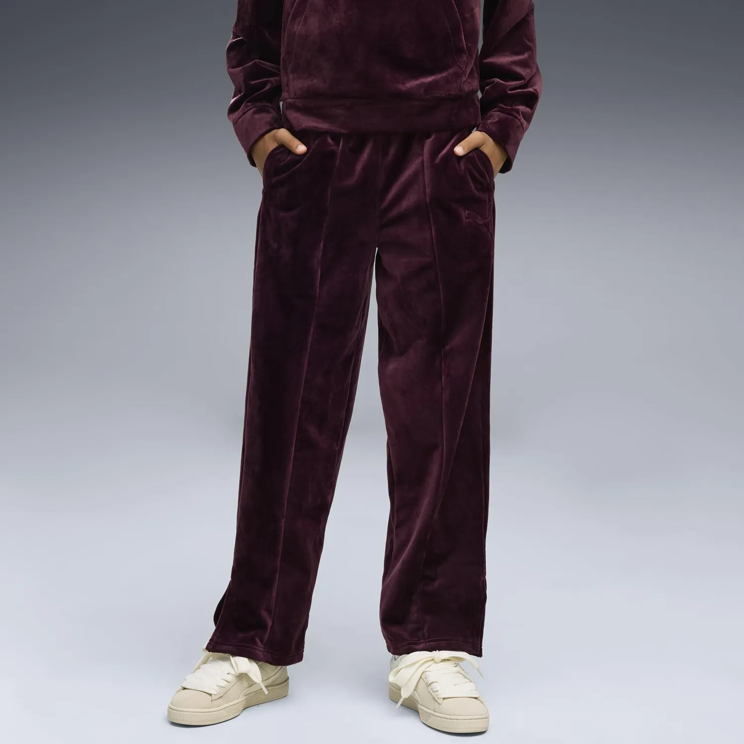 Puma Essentials Elevated pantaloni velluto ragazzi neri