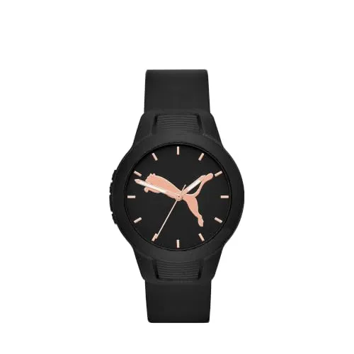 Puma Reset orologio donna nero oro rosa quarzo
