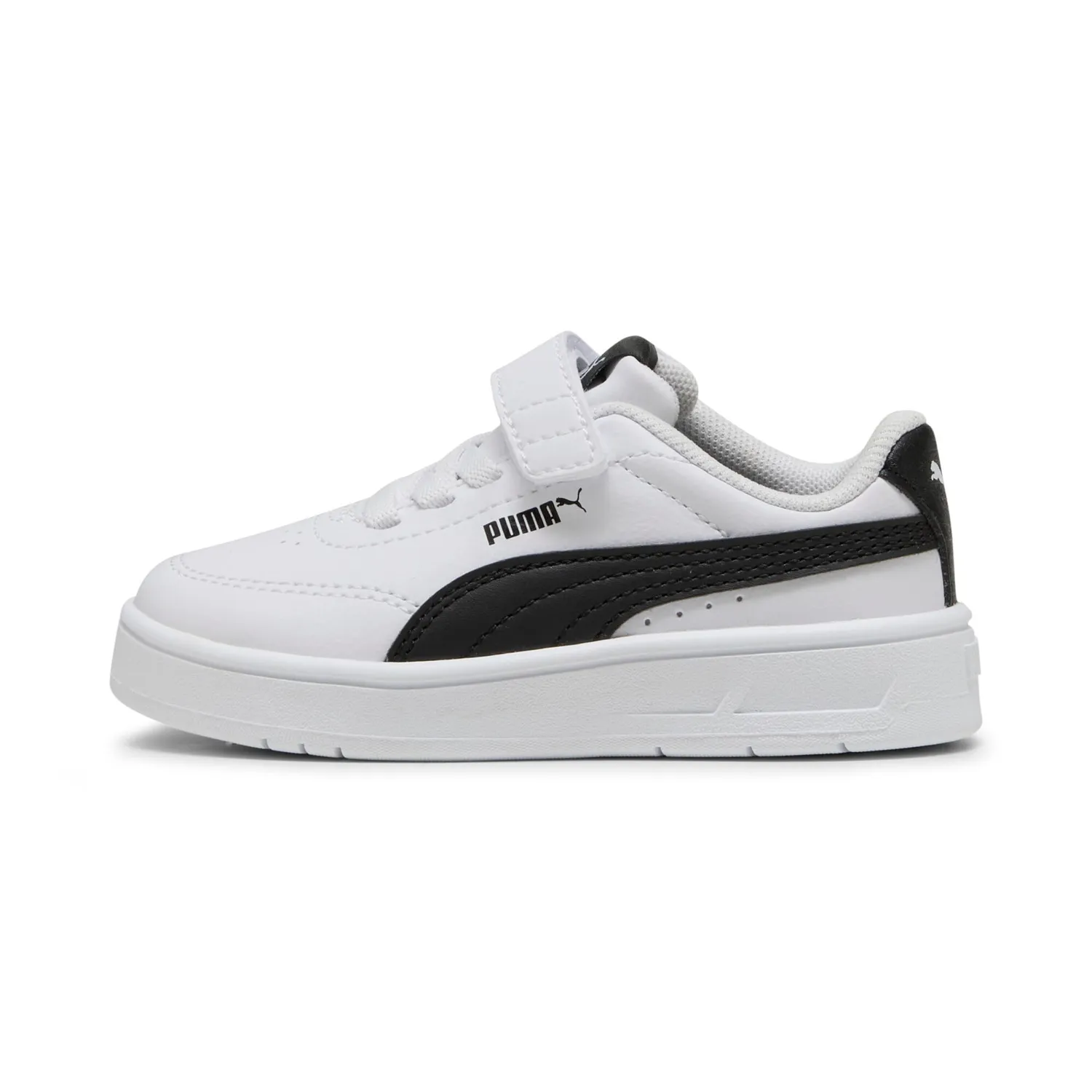 Puma Court Classic sneakers bimbi bianche velcro
