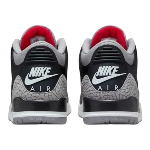 Nike Air Jordan 3 Retro scarpe uomo nero 11 pelle