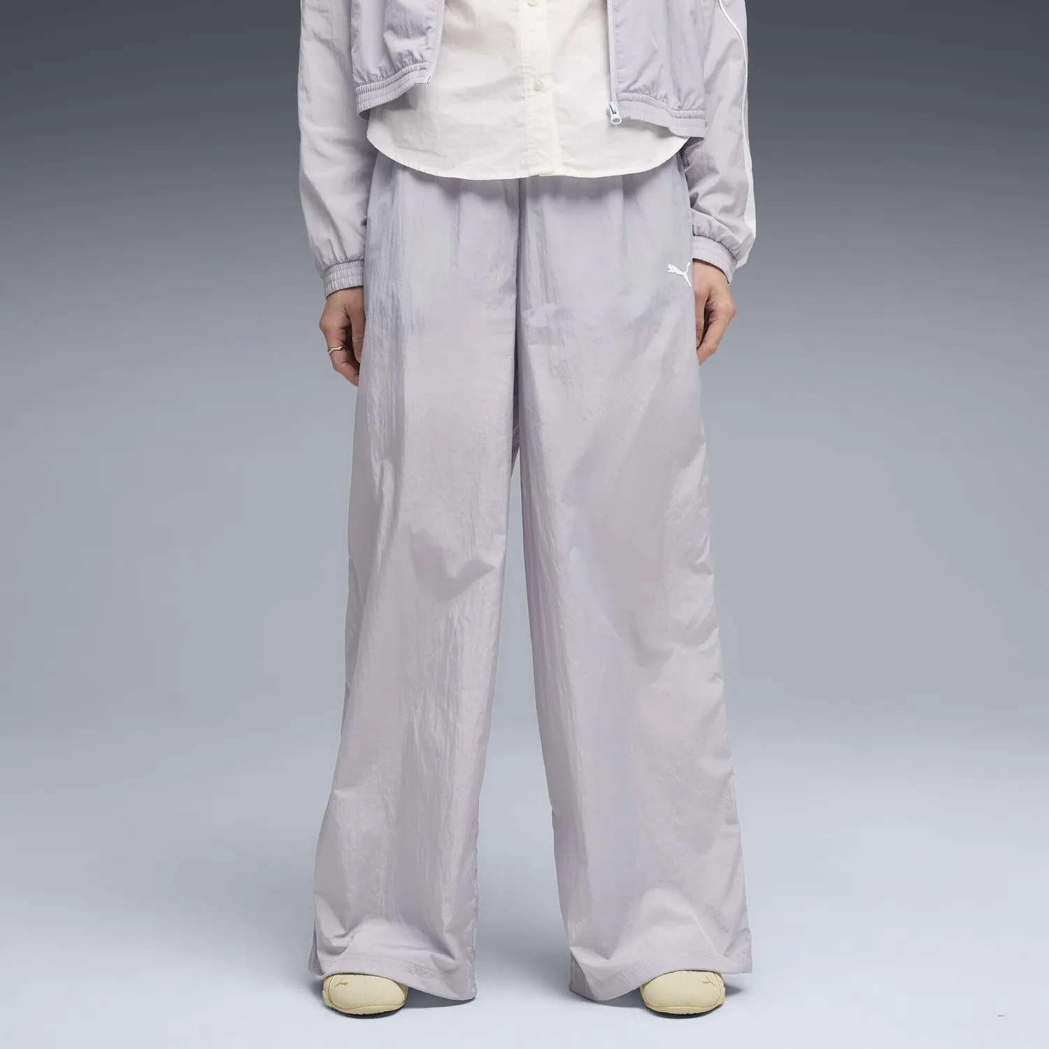 Puma Sport Relaxed Woven Pantaloni Donna Vibrant Silver
