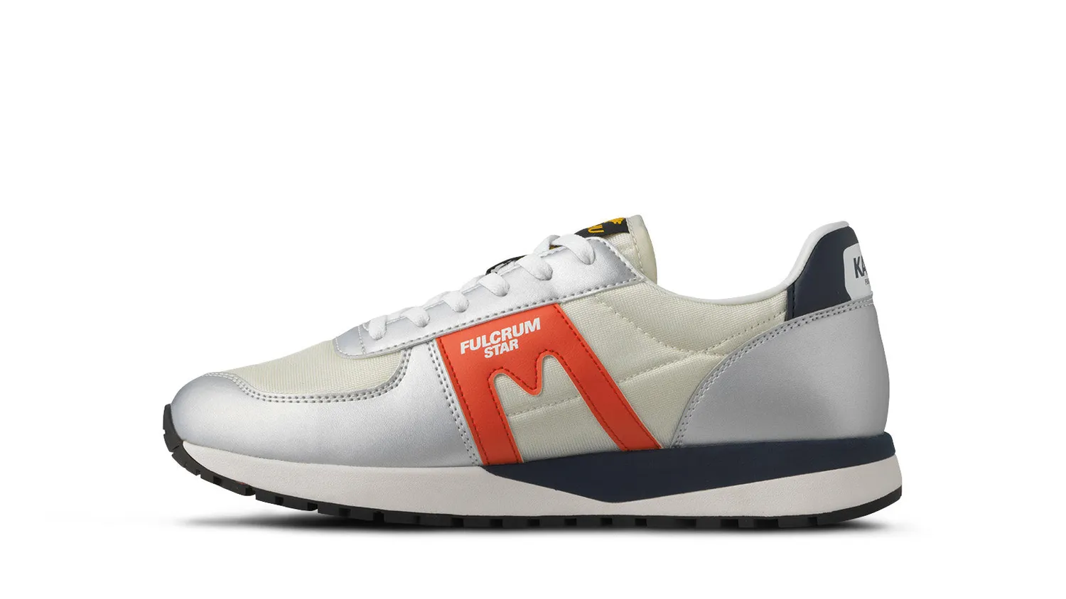 Karhu Fulcrum Star sneakers Silver Spicy Orange vegane