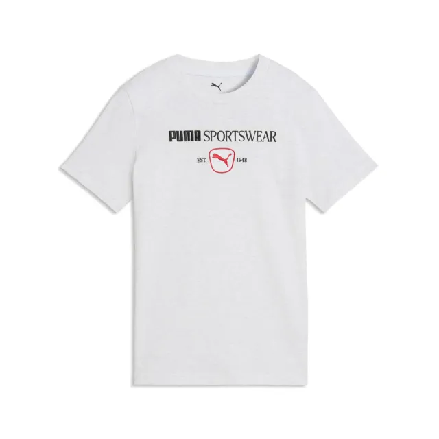 Puma Class Graphic Tee B maglietta ragazzo White Glow Heather