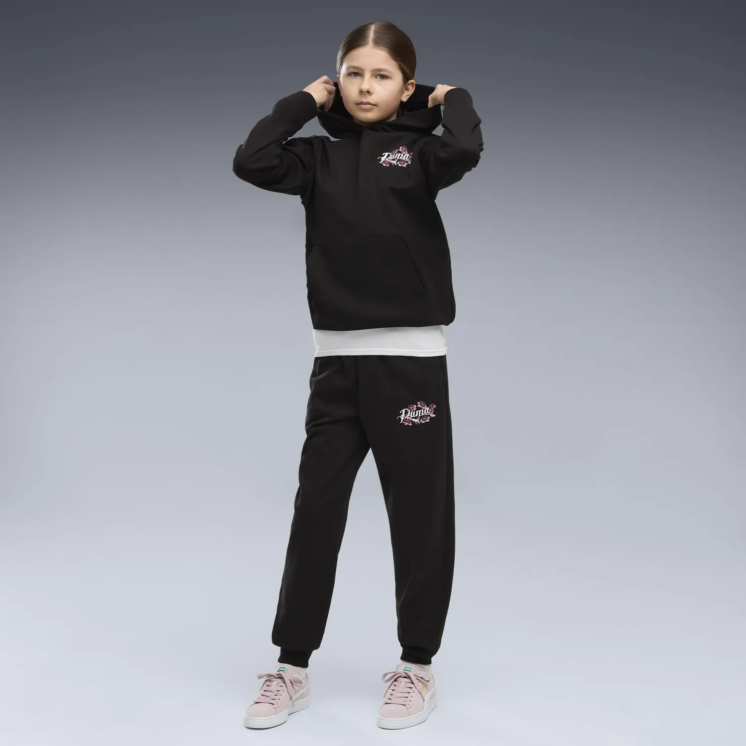Puma Ess Nature 2.0 Graphic felpa bambina Misty Pink