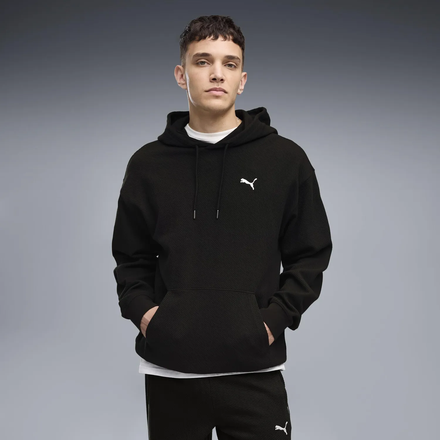 Puma Ess Elevated Relaxed felpa uomo cappuccio