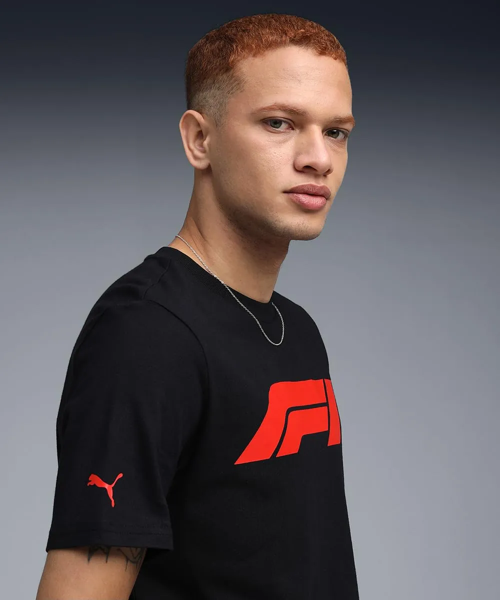 Puma F1 Ess Logo Tee maglietta uomo nera S cotone 180g