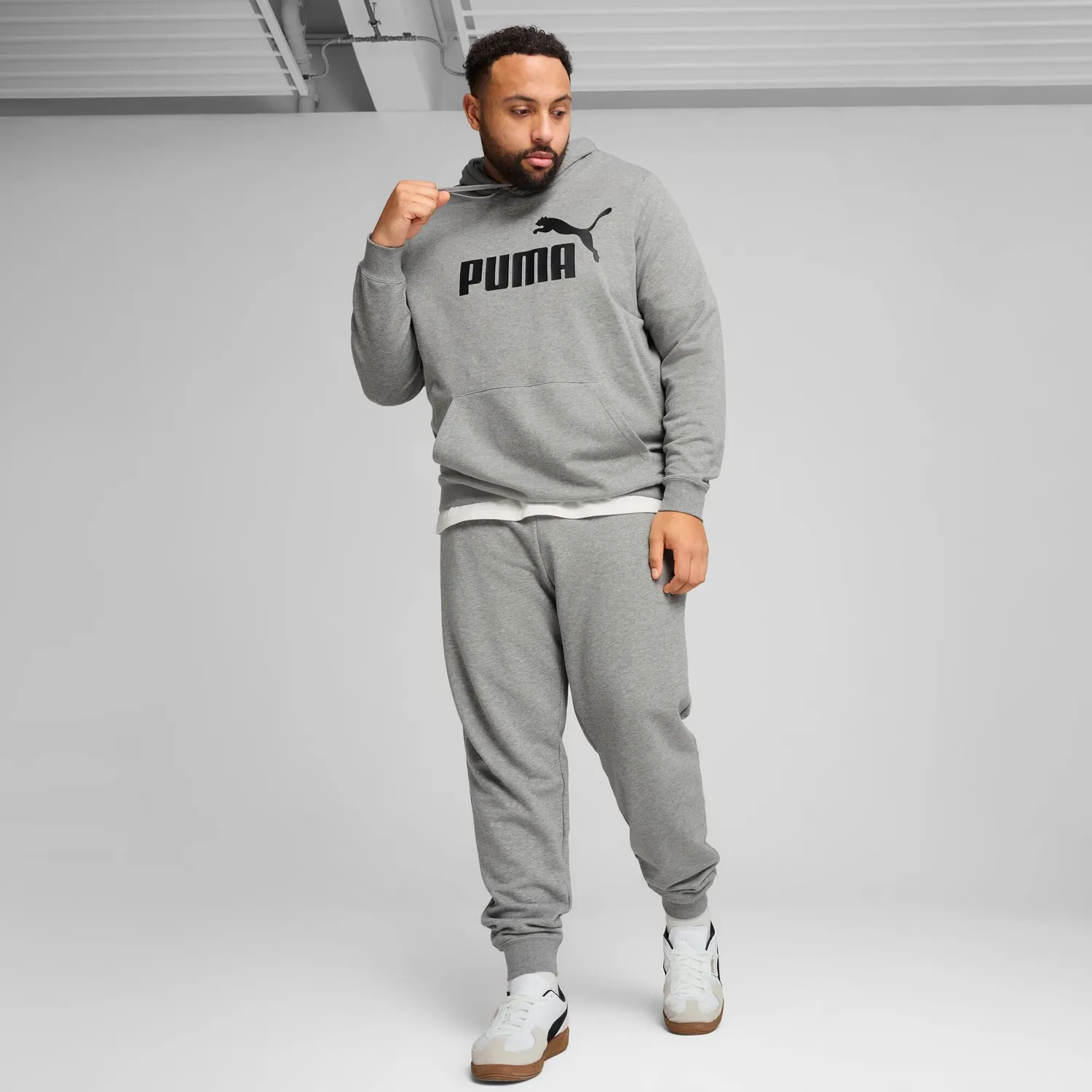 Puma Ess No.1 Logo Hoodie TR felpa uomo S grigia