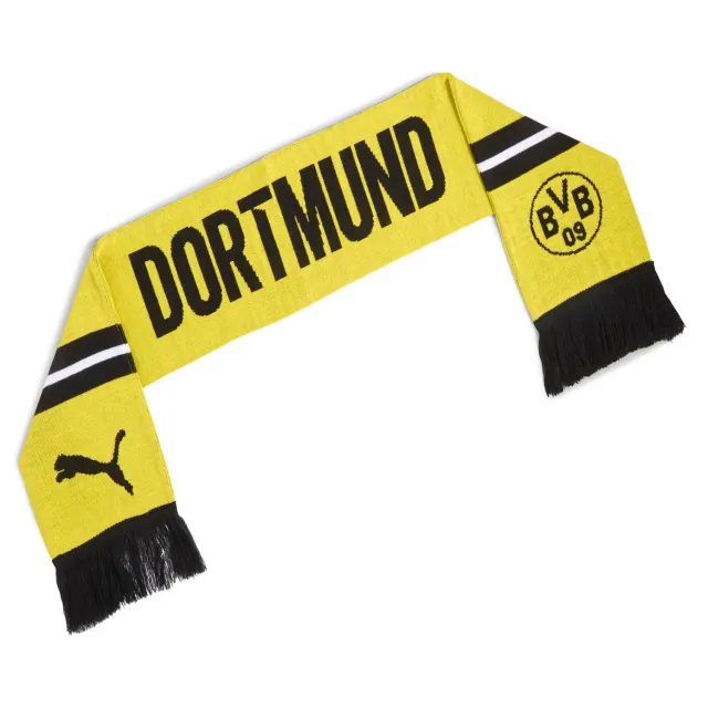PUMA BVB ESS Sciarpa Calcio Gialla Faster Yellow