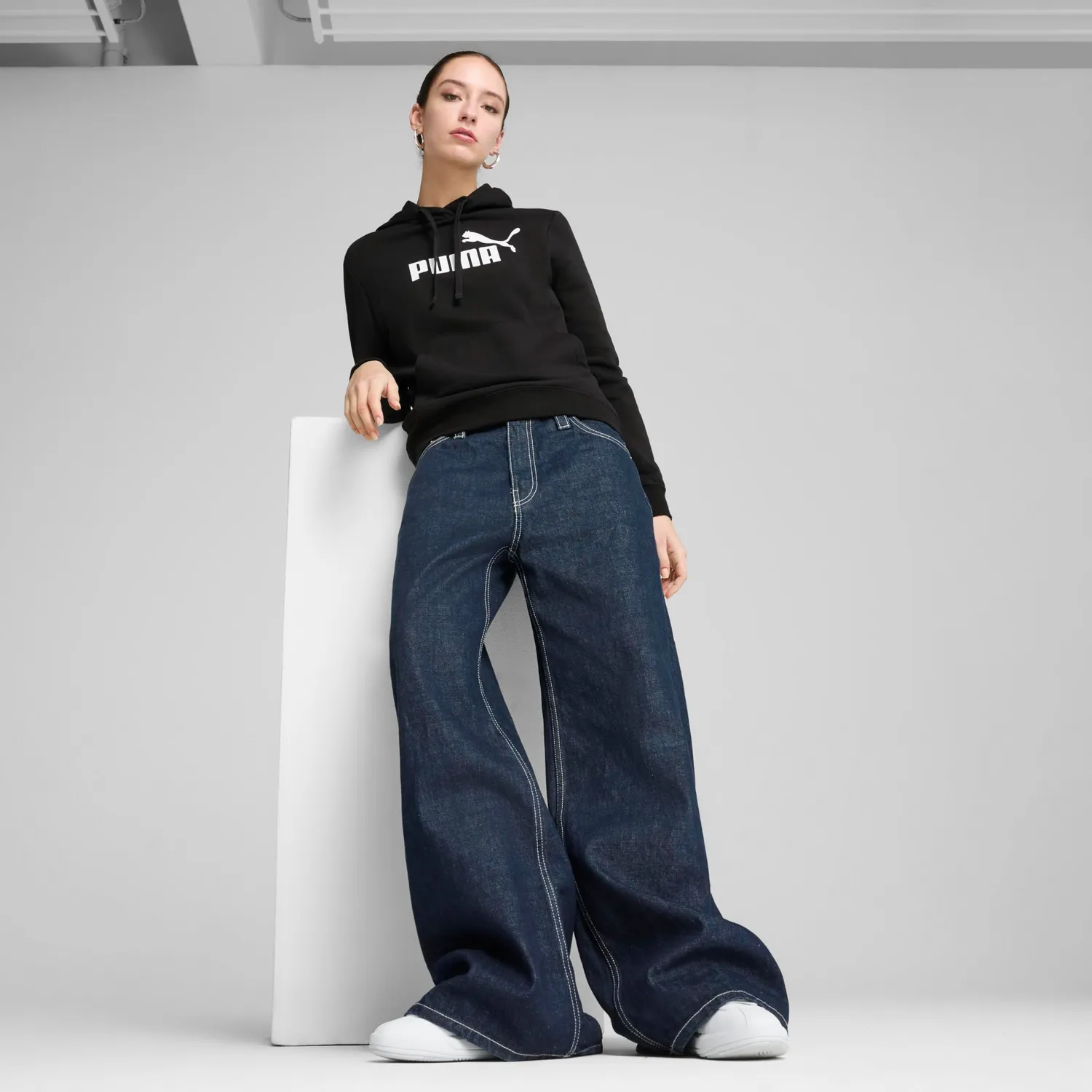 Puma Ess No. 1 Logo Hoodie FL felpa con cappuccio in cotone