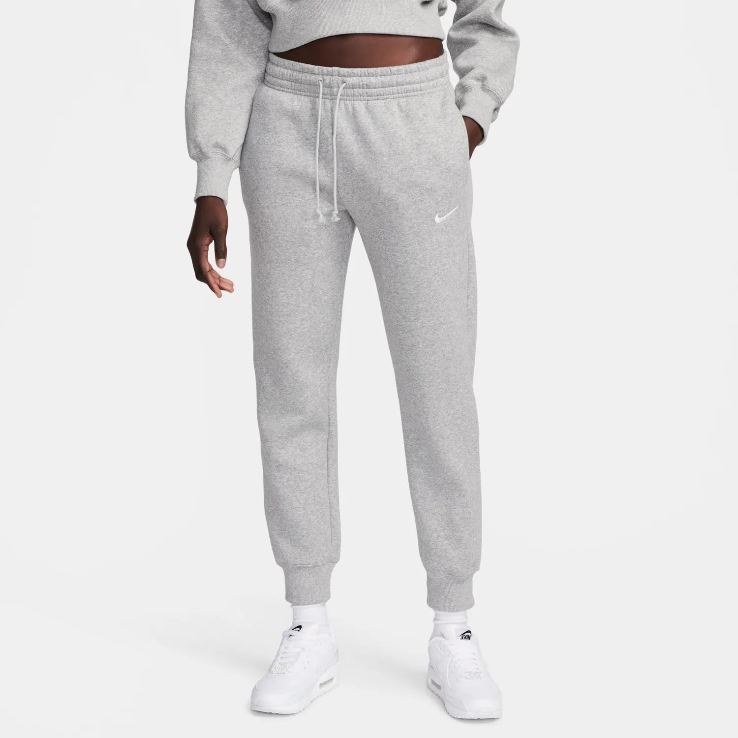 Nike Phoenix Fleece pantaloni tuta donna vita media pile