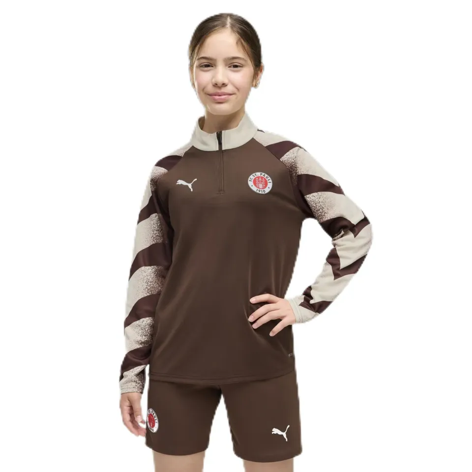 Puma FC St. Pauli Warm Up 1/4 Zip Top Jr 26/27 felpa bambino