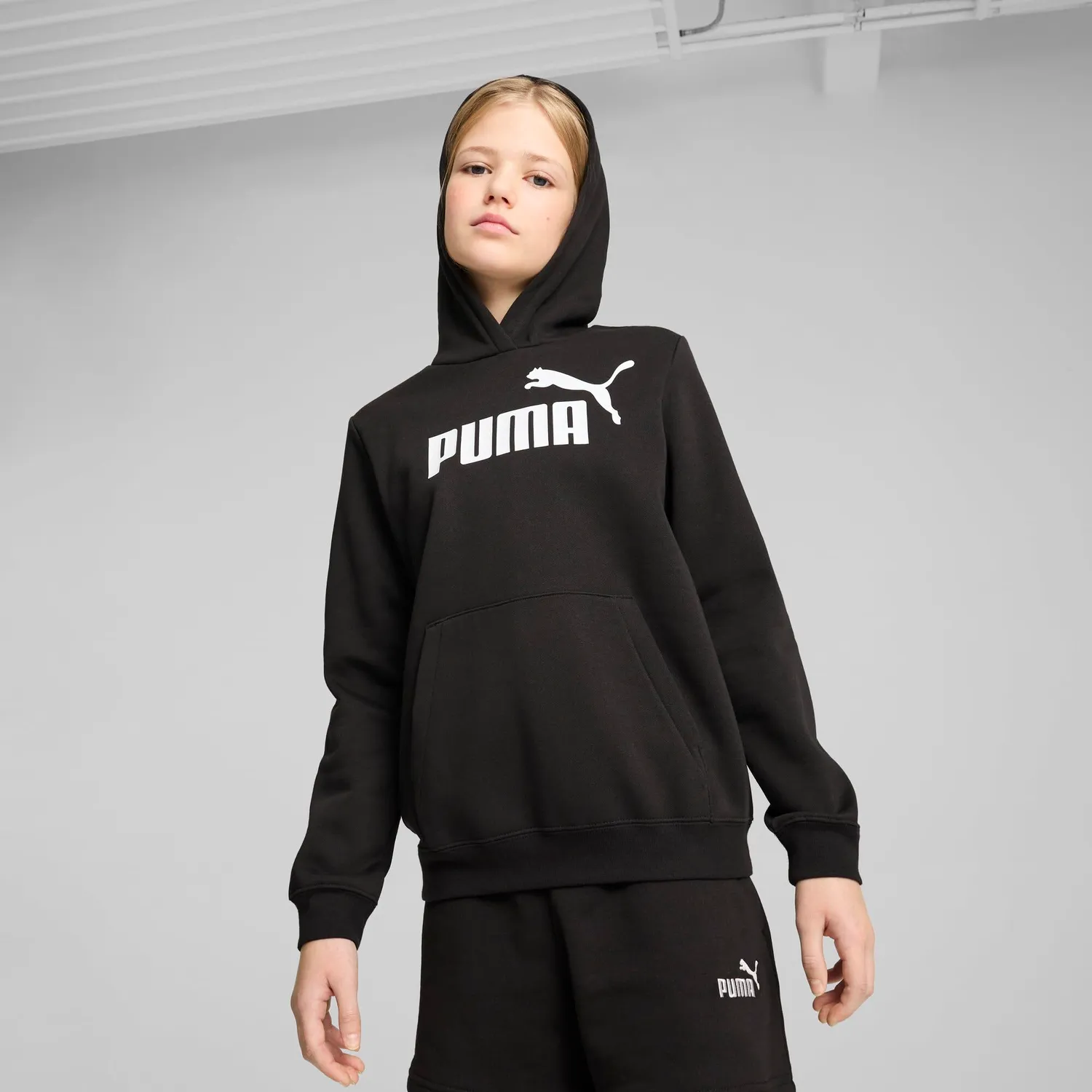Puma Ess No.1 Logo Hoodie felpa bambina pile