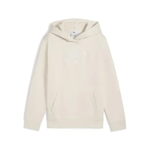 PUMA Ess Script Hoodie felpa bambina cappuccio cotone