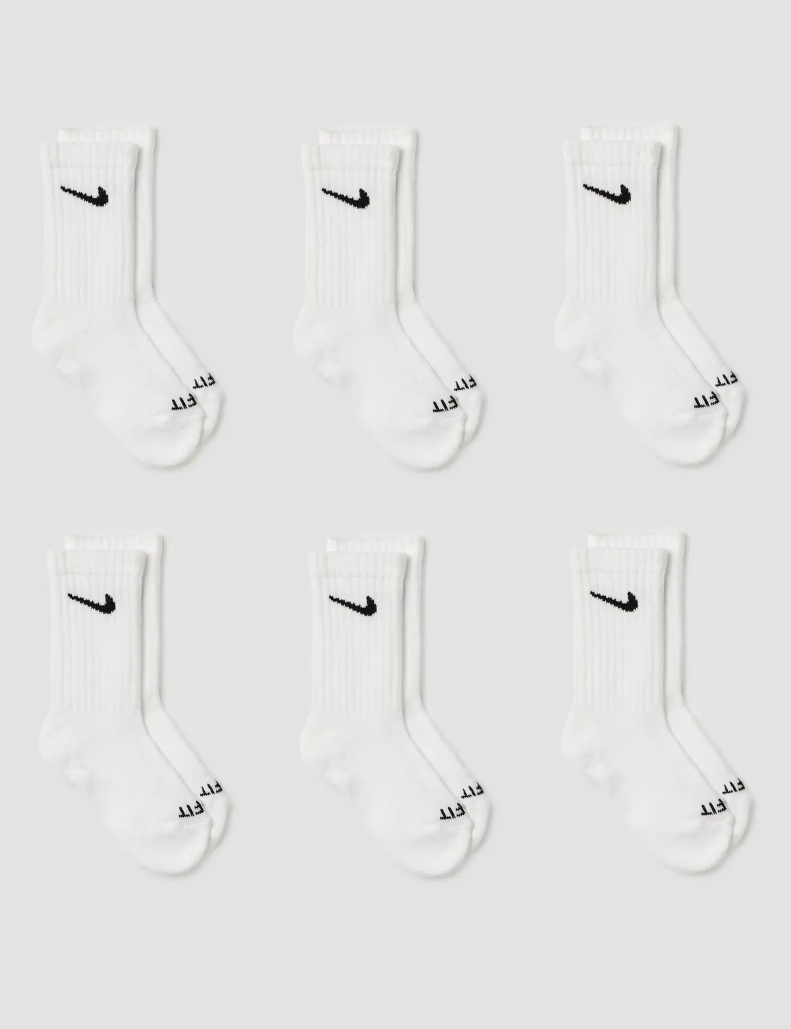 Nike Everyday Cushion Crew calzini ragazzi 6 paia bianchi