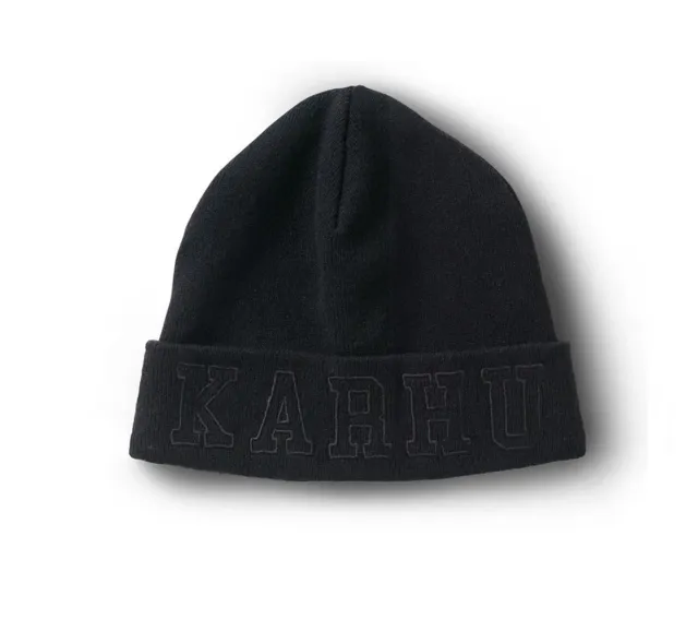 Karhu Logo Beanie berretto nero merino taglia unica