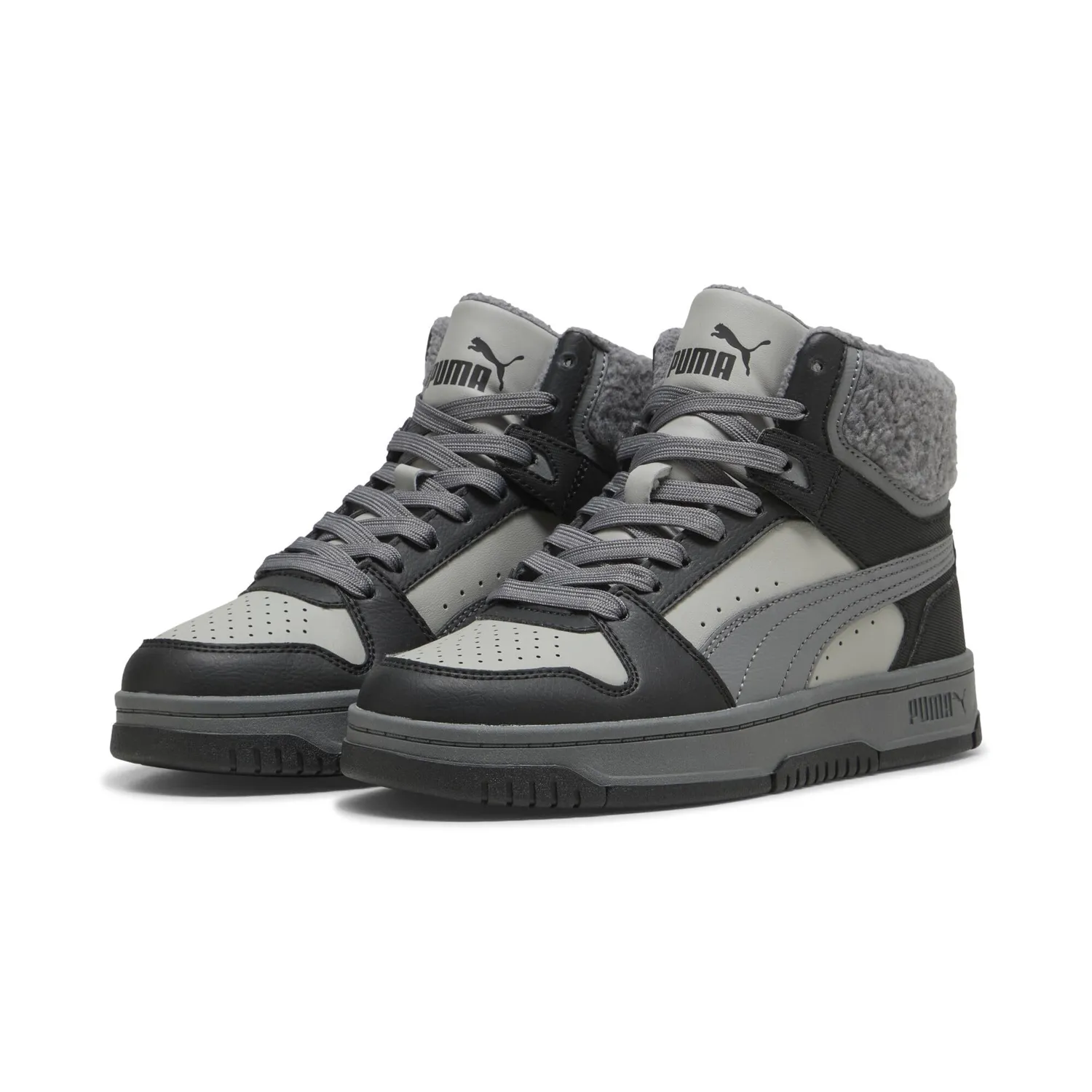 Puma Rebound Slam Mid Cozy Jr sneakers grigie alte
