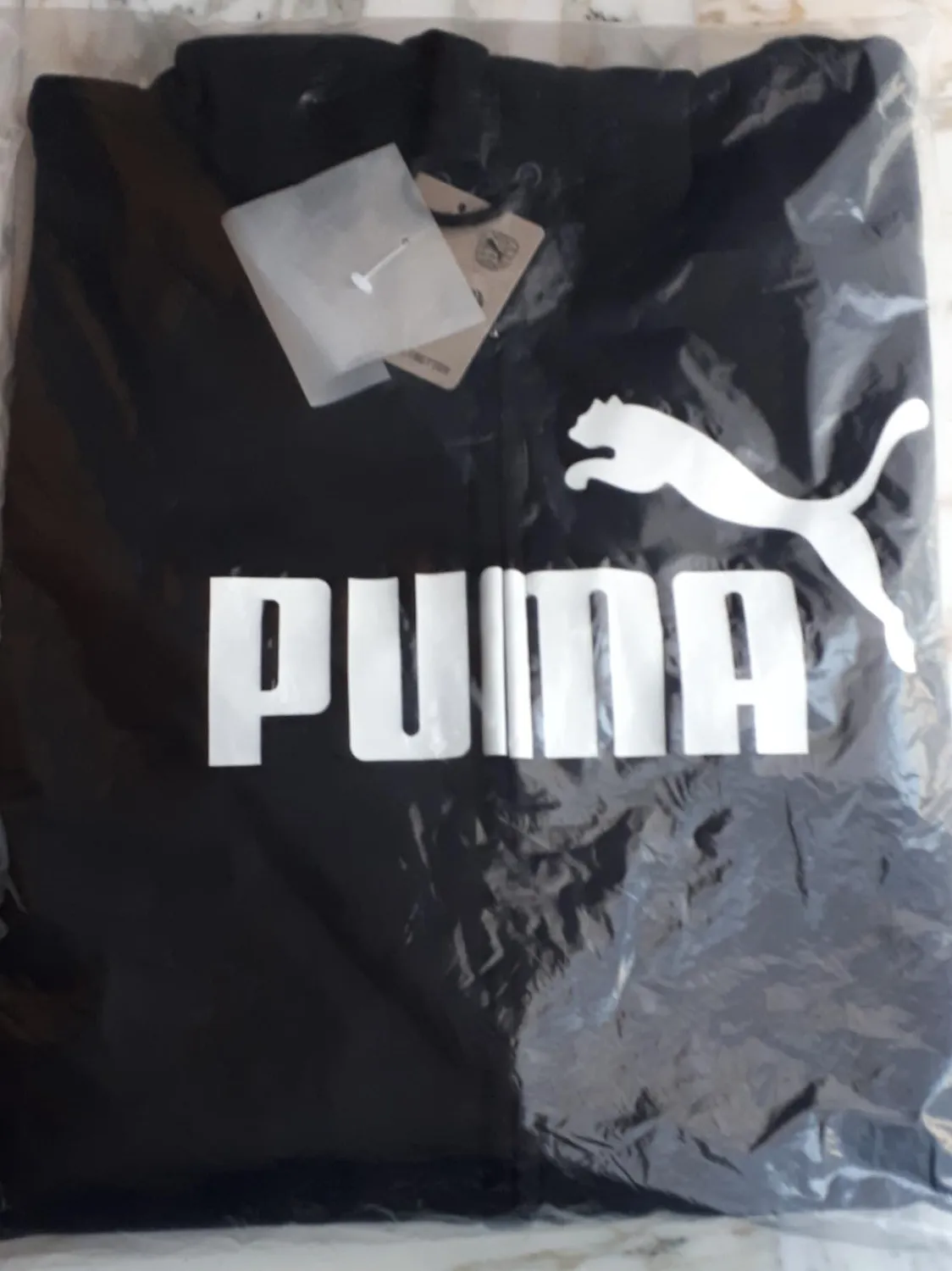 Puma Essentials Big Logo felpa uomo zip nera XL