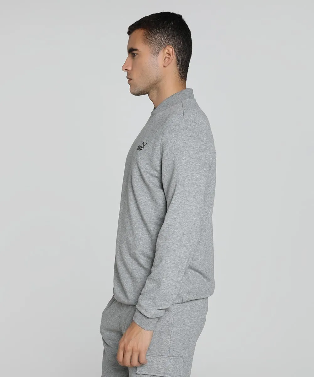 Puma Ess Small Logo Crew felpa grigia uomo taglia S