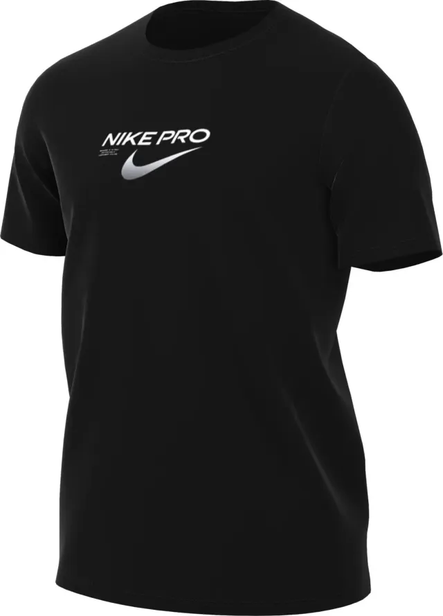 Nike Pro Dri-Fit maglietta uomo nera training aderente