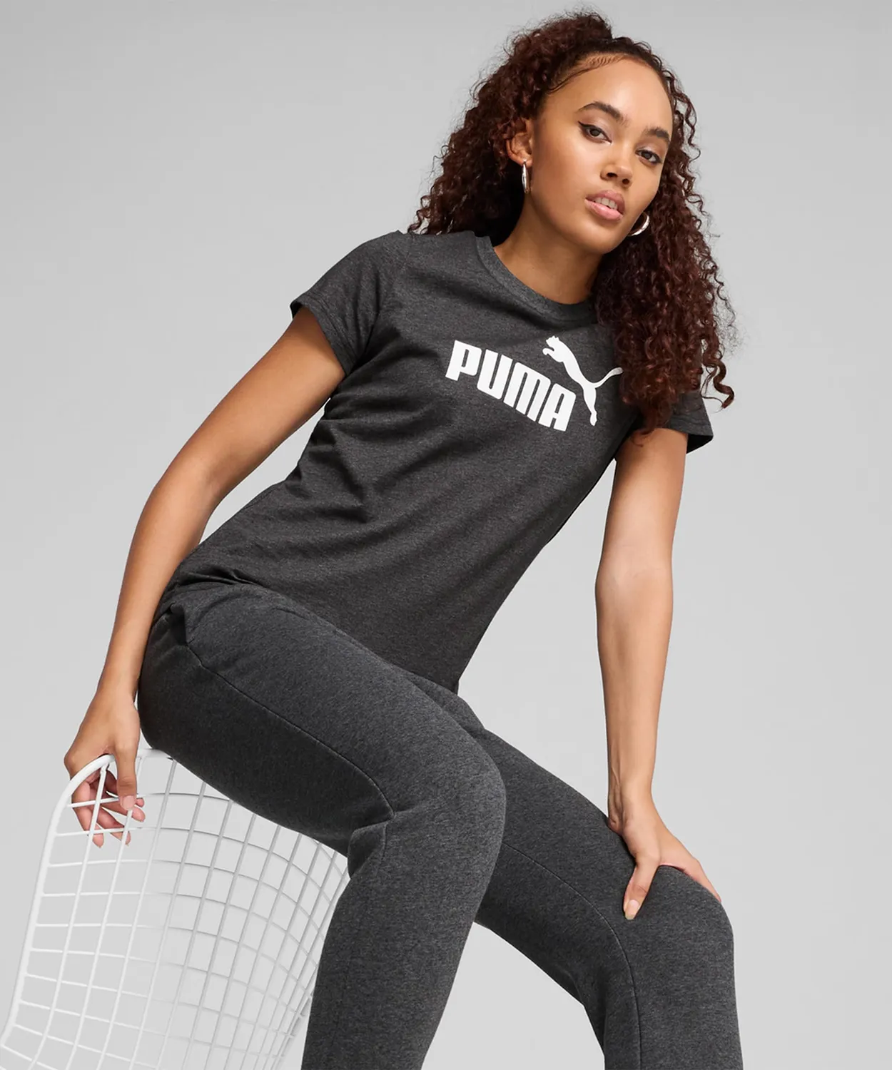 PUMA Ess No.1 Logo Tee t-shirt bianca unisex