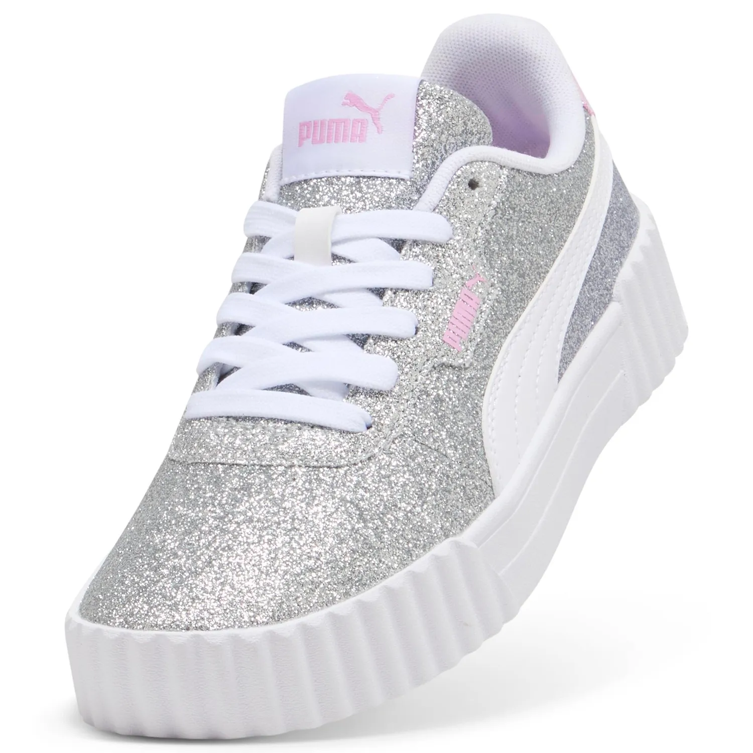 Puma Carina 3.0 Glitz Jr sneakers 37.5 argento
