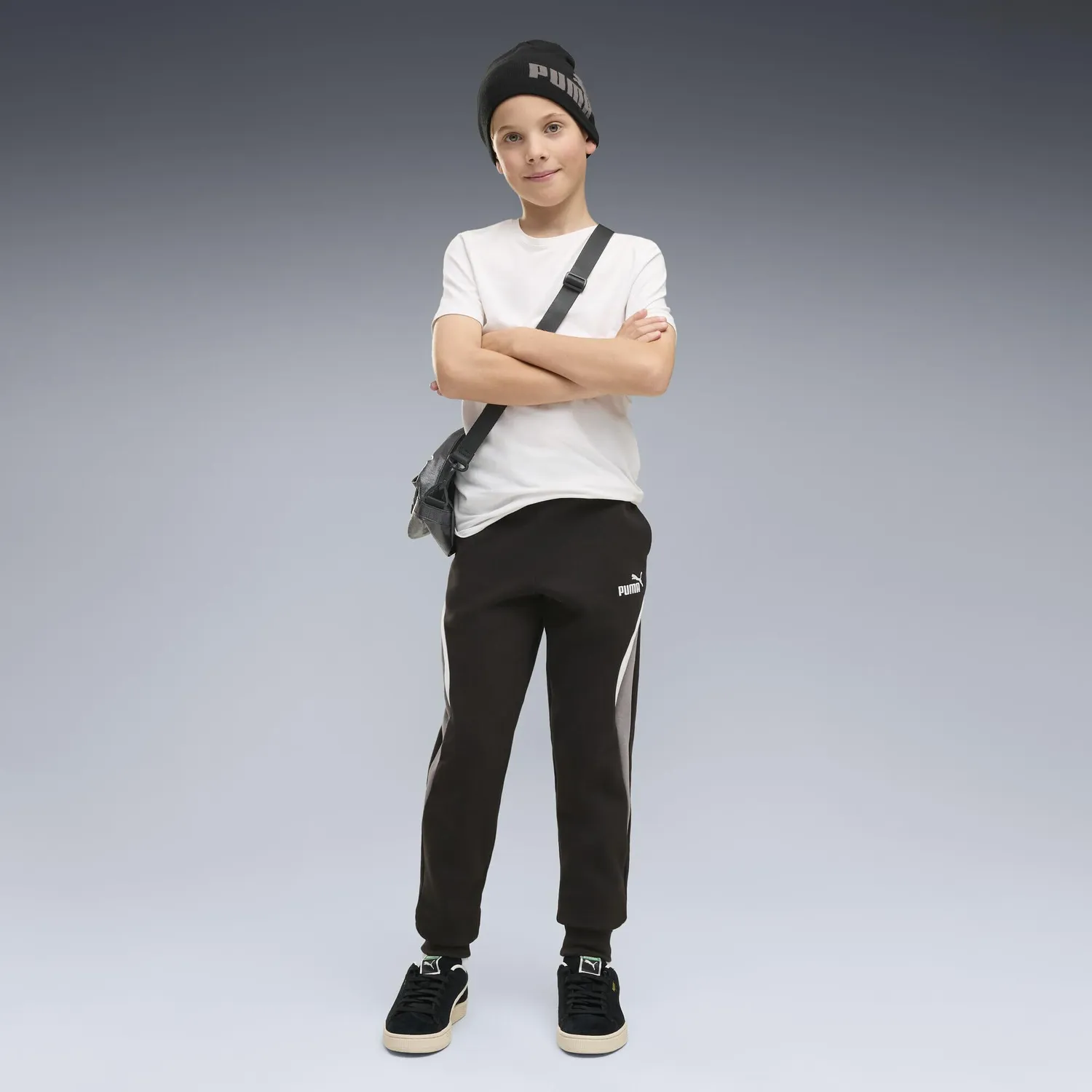 Puma Essentials Block pantaloni tuta ragazzo cotone