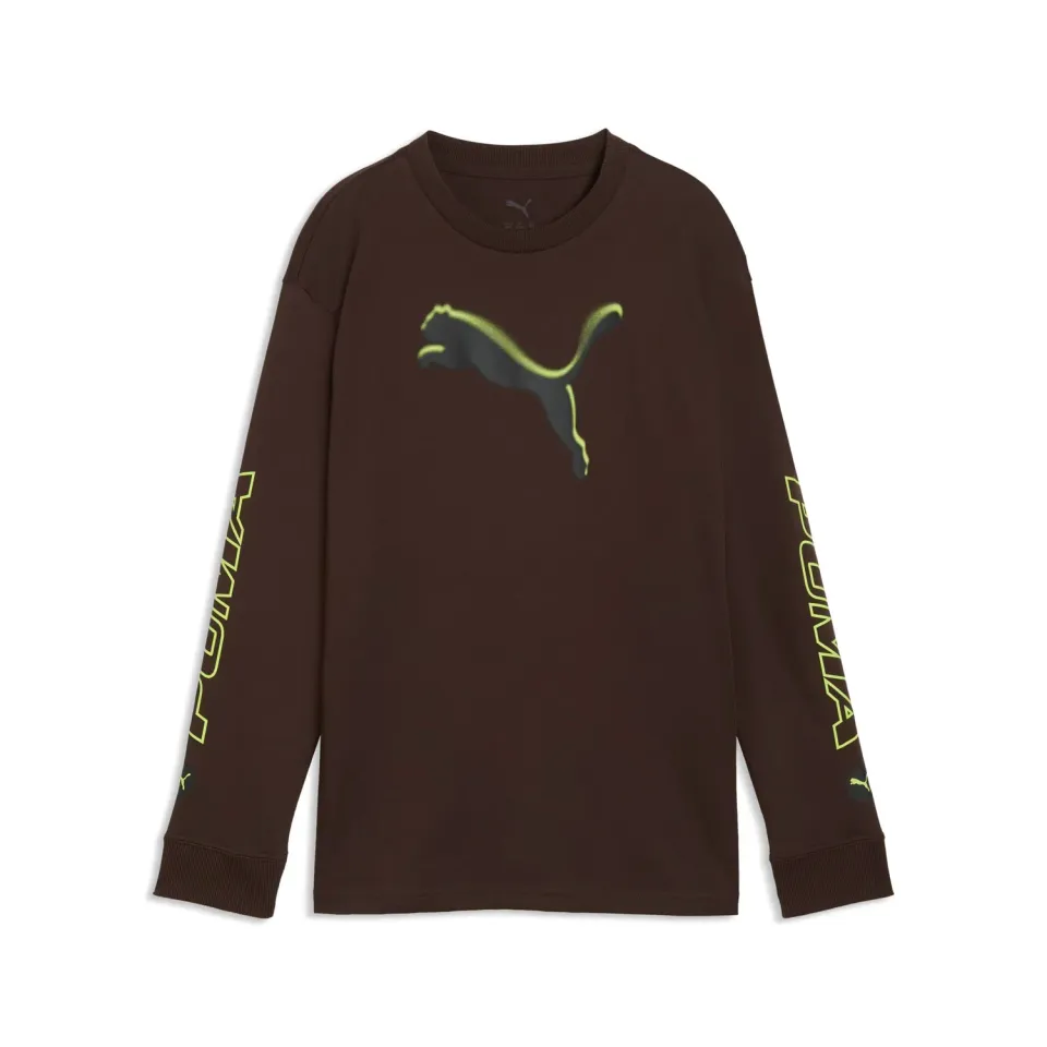 Puma Street Relaxed maglietta maniche lunghe ragazzo 128 marrone 1 pz