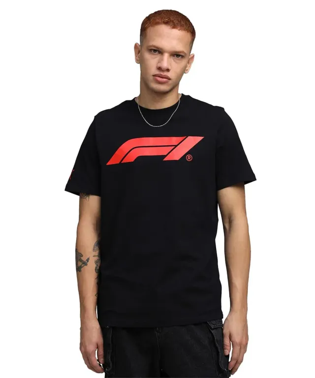 Puma F1 Ess Logo Tee maglietta uomo nera S cotone 180g