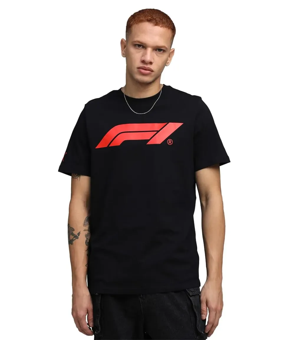 Puma F1 Ess Logo Tee maglietta uomo nera S cotone 180g