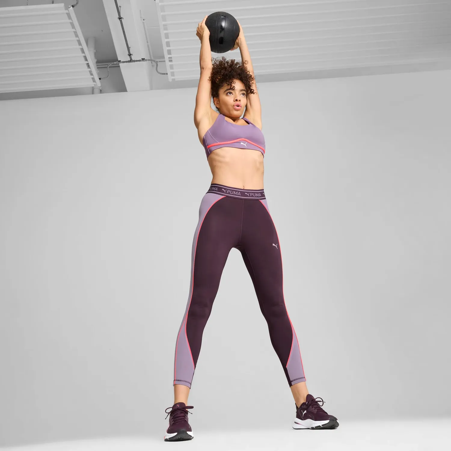 Puma 4Keeps Cloudspun Sculpting Bra top XS Pale Plum