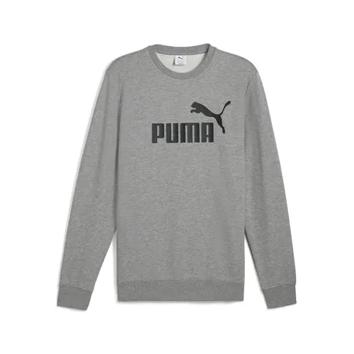 Puma Ess No.1 Logo Crew felpa uomo S grigia girocollo