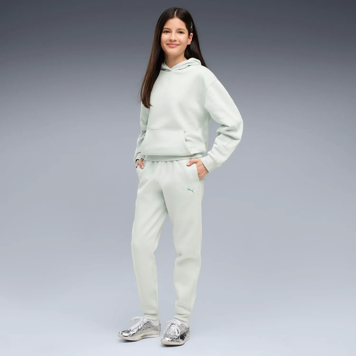 Puma Ess Sweatpants Cl FL G pantaloni tuta bambina 140 felpati