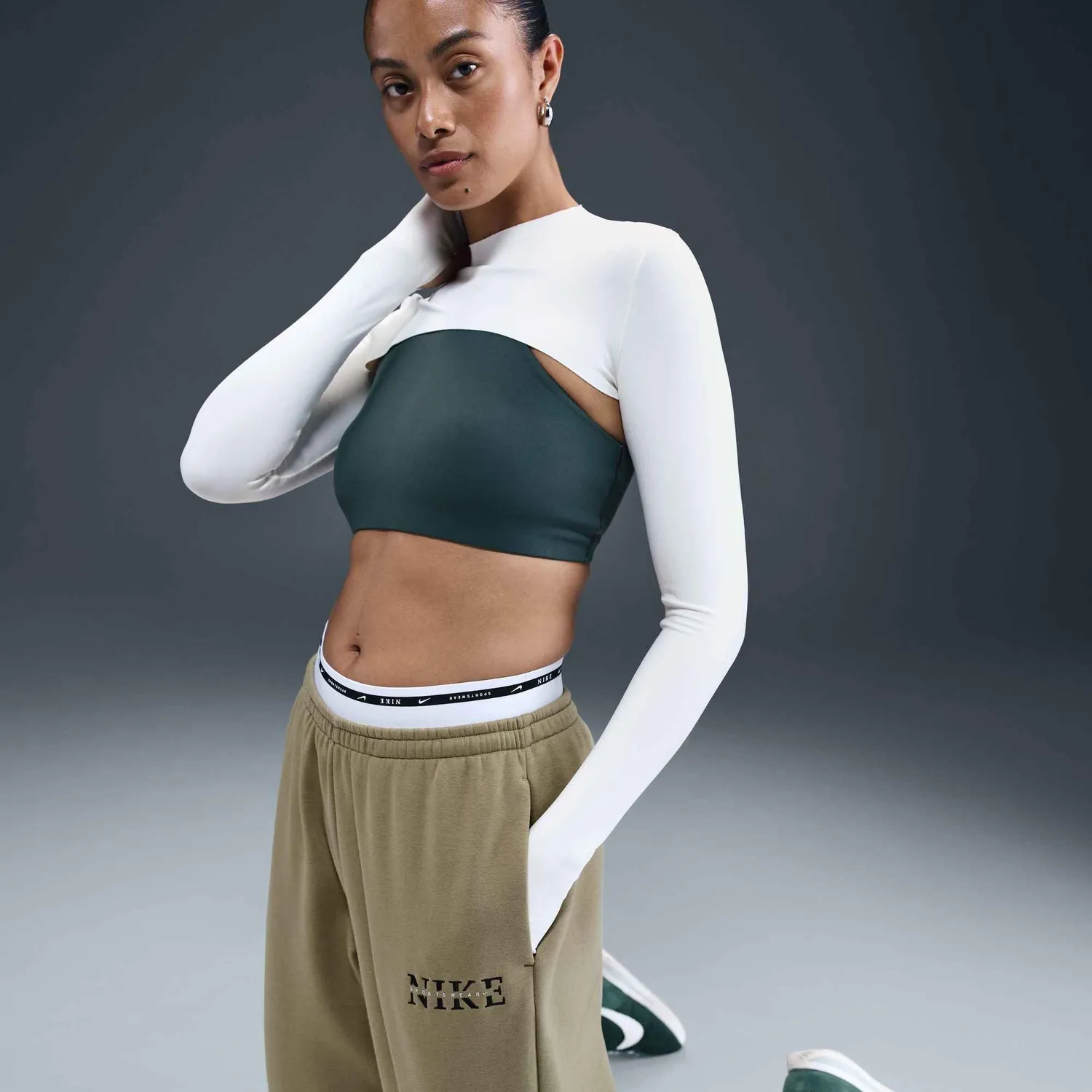 Nike Phoenix Fleece pantaloni tuta donna XS vita alta