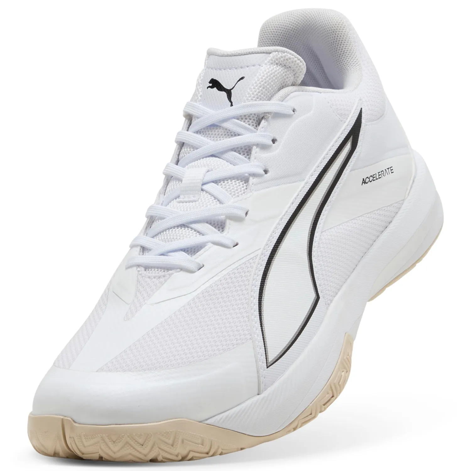 Puma Accelerate PRO 5 scarpe indoor unisex bianche
