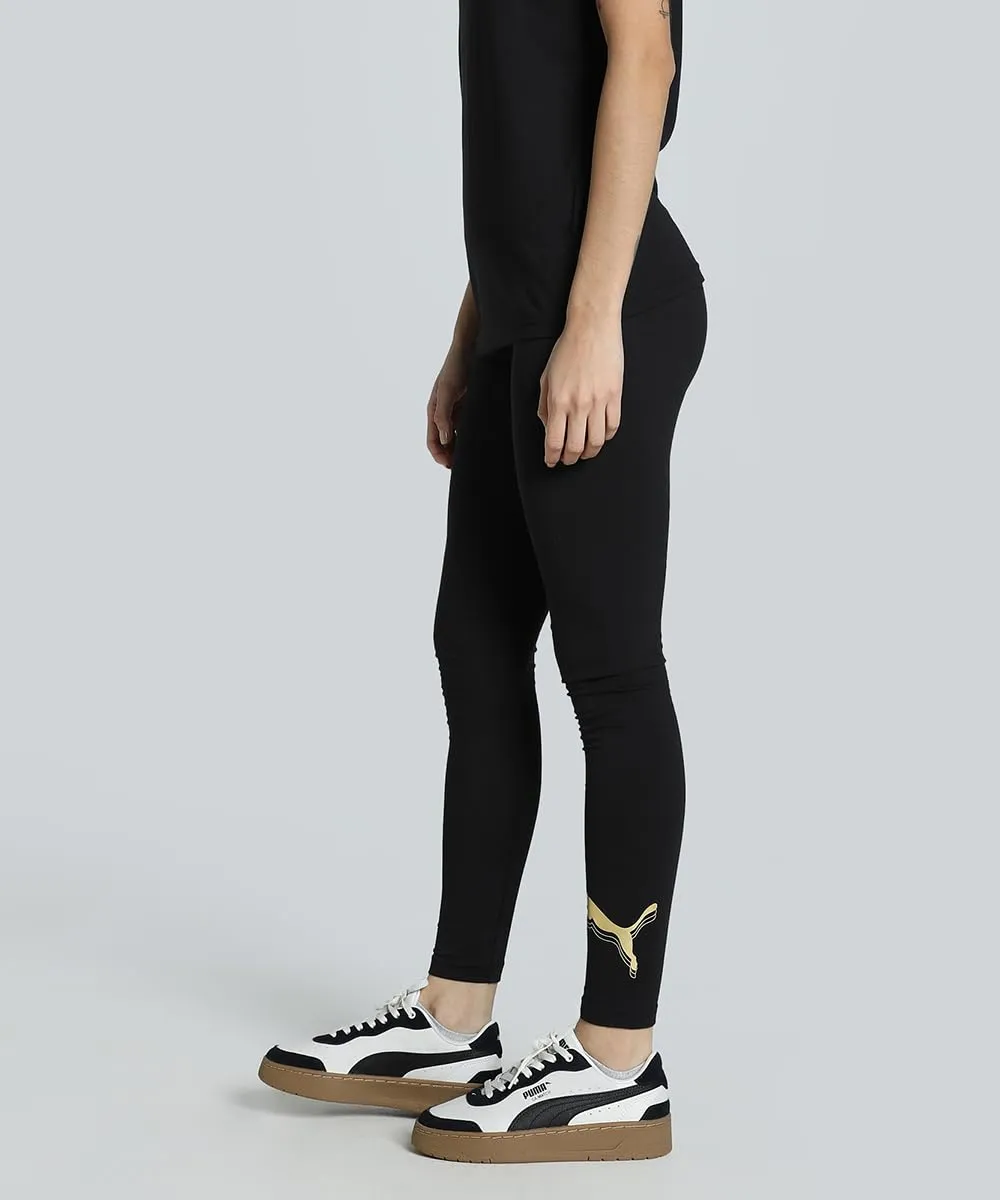 PUMA Ess Metallic leggings donna S nero oro
