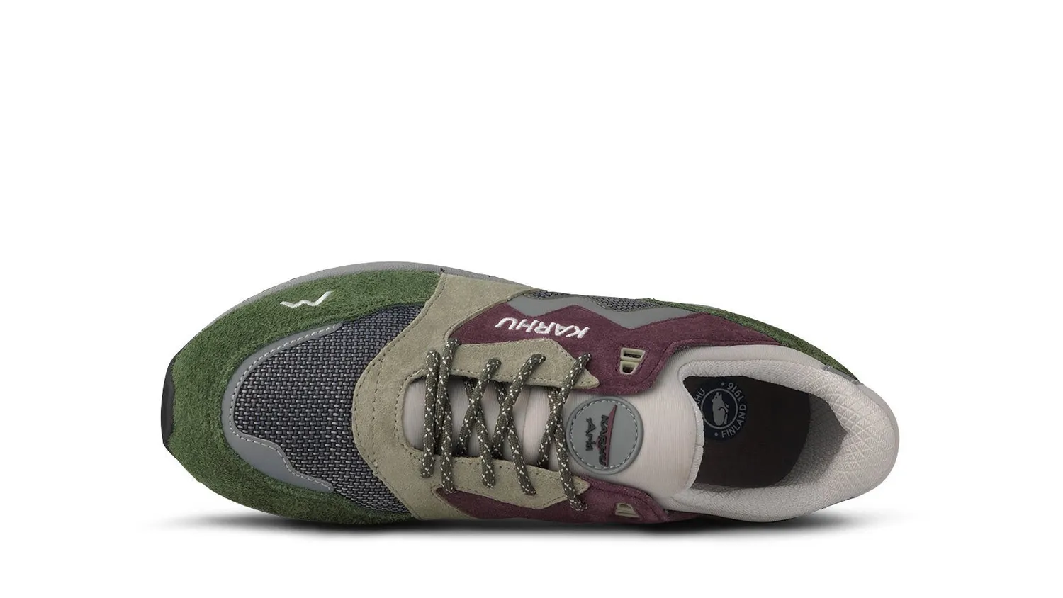 Karhu Aria 95 sneakers bronze green fig suede retro