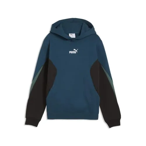 Puma Ess Block Hoodie felpa bambino 164 petrol