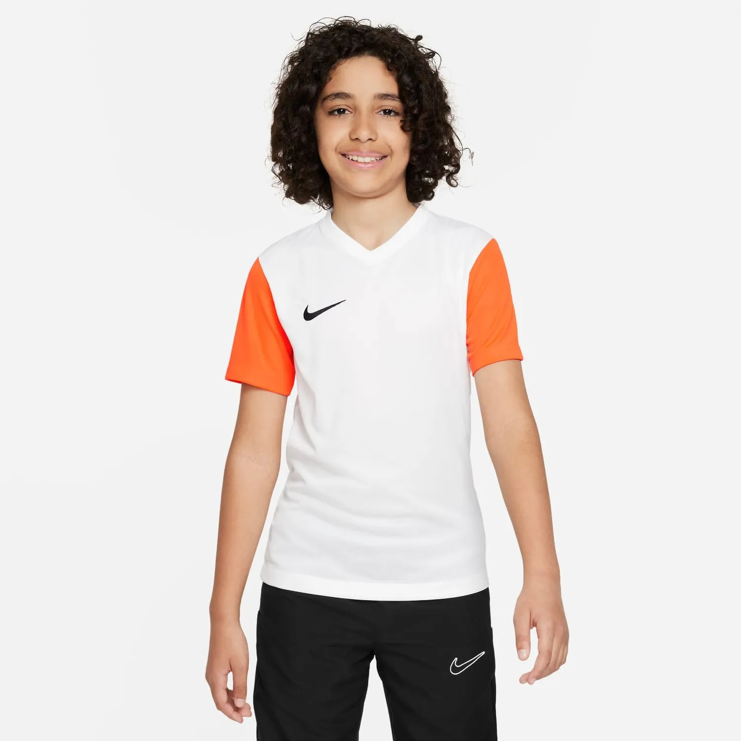 Nike Park VII maglia calcio bambino manica lunga bianco nero