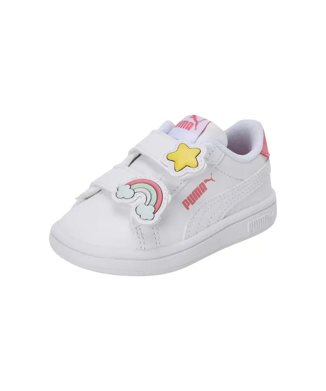 Puma Smash 3.0 Badges V Inf sneakers bimba bianche