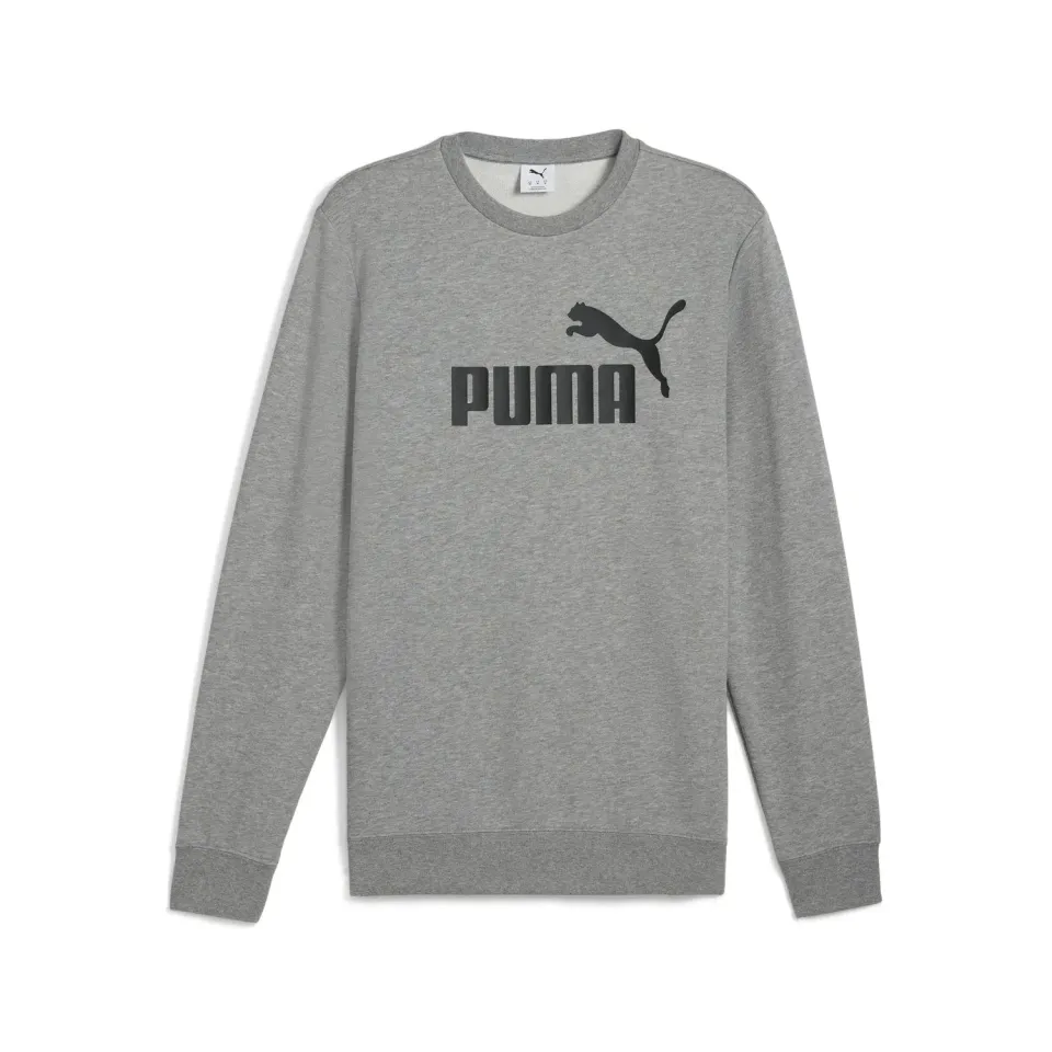 Puma Ess No.1 Logo Crew felpa uomo S grigia girocollo