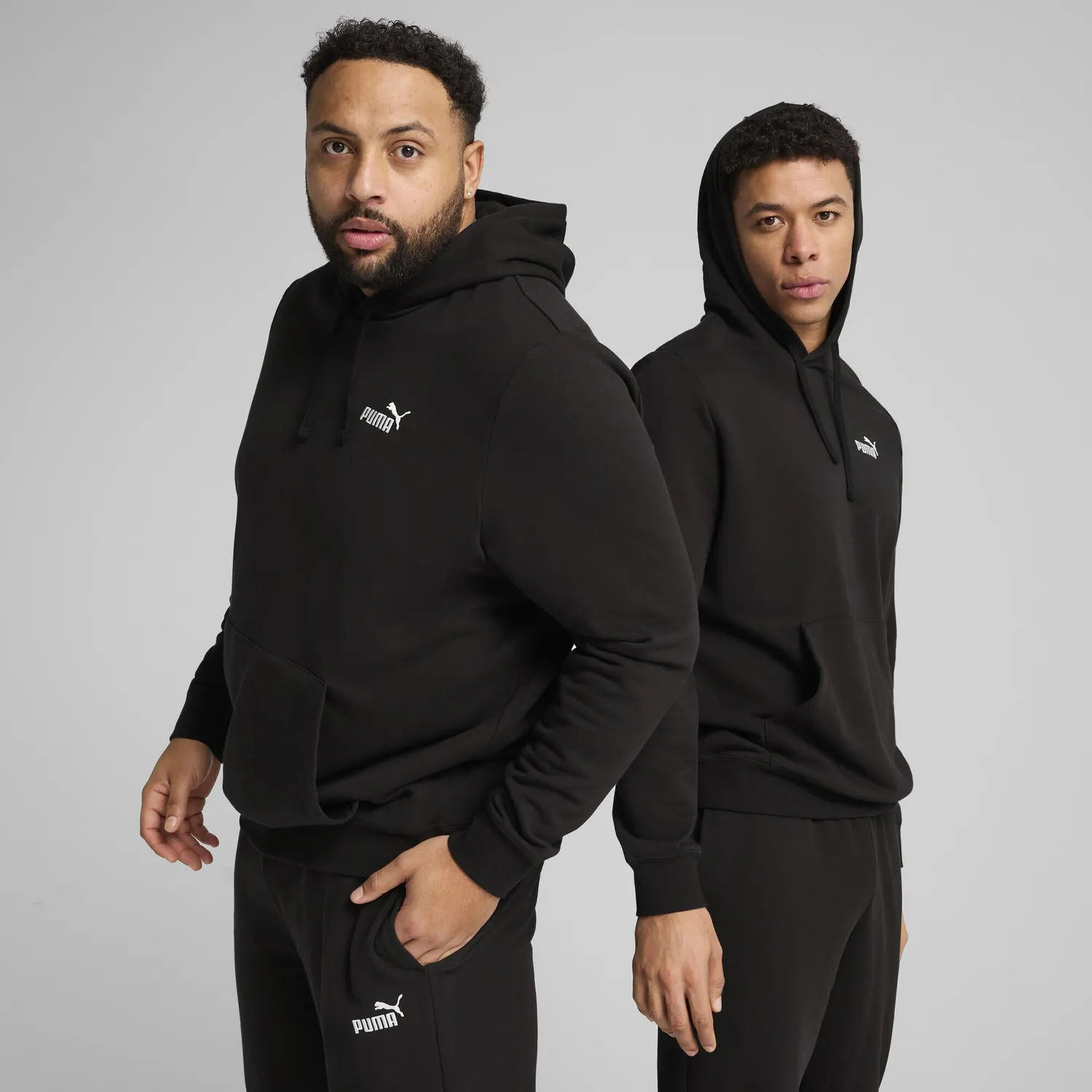 Puma Ess Small No.1 Logo felpa cappuccio uomo M nera