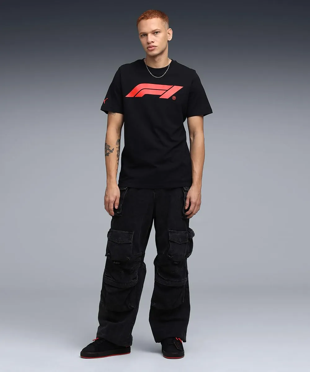 Puma F1 Ess Logo Tee maglietta uomo nera S cotone 180g