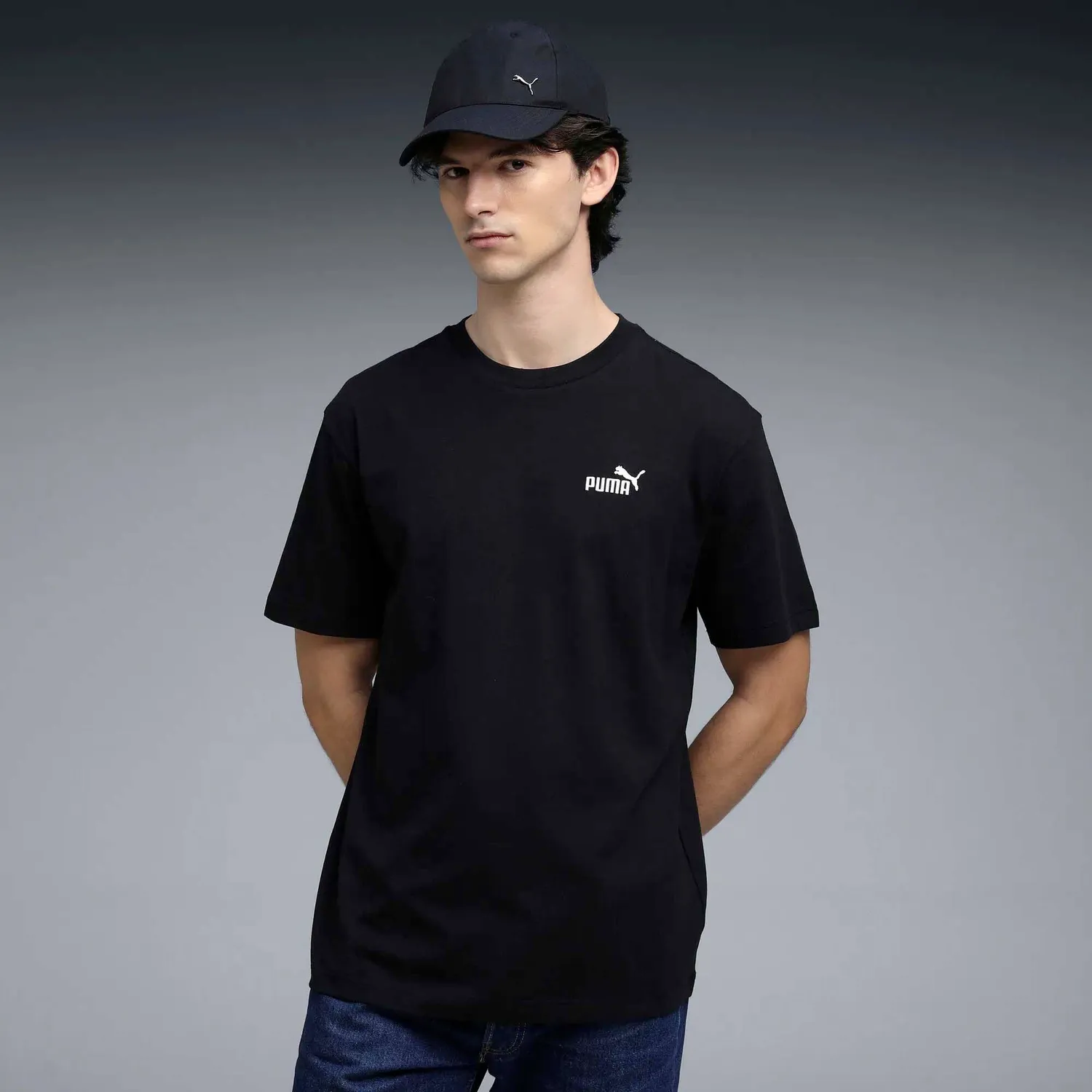 Puma Ess Relaxed Small No.1 Logo maglietta Puma Black